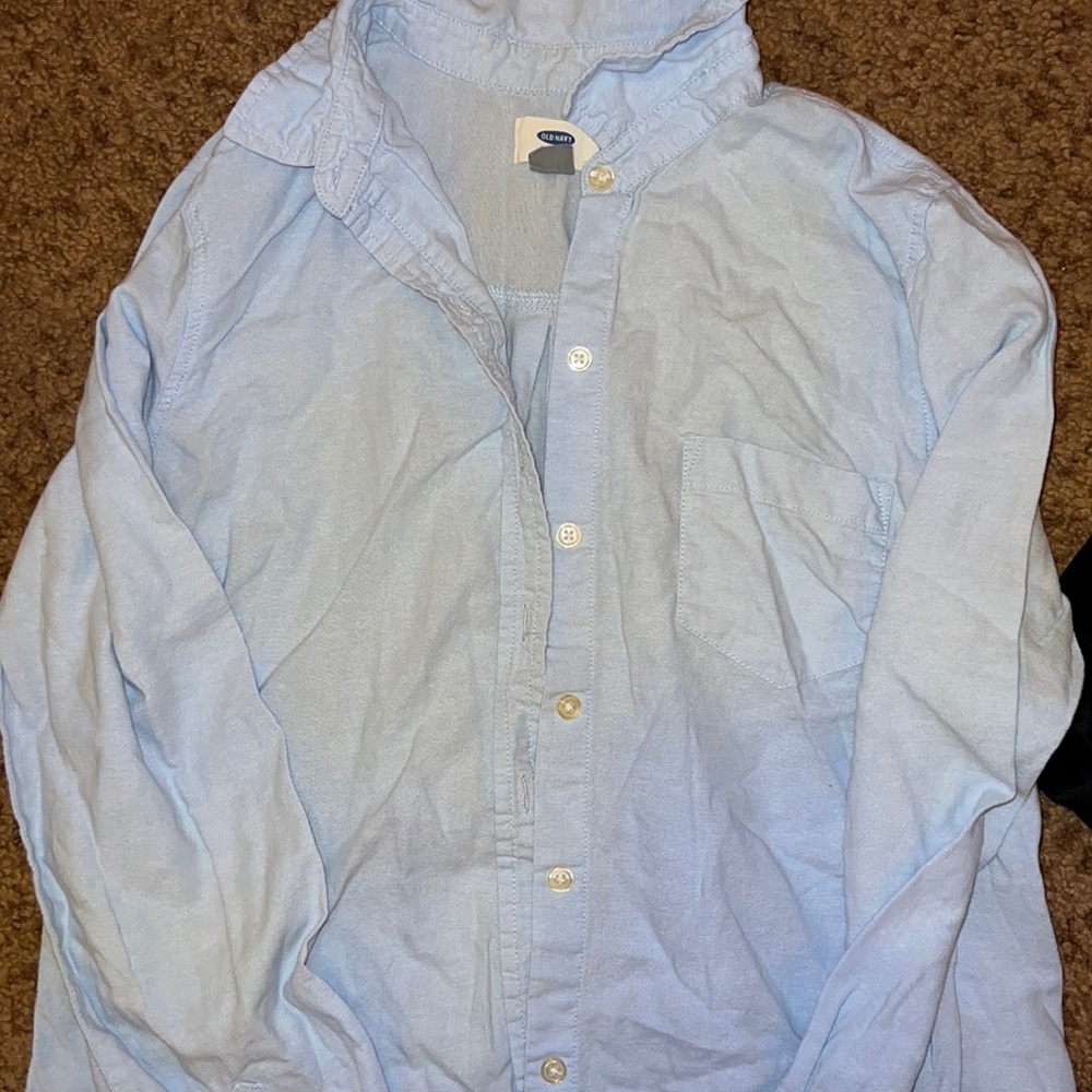 Blue collars long sleeve shirt